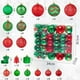 thumbnail image 5 of Decoraciones navideñas, adornos navideños, regalos navideños 116 juegos de bolas colgantes de decoración de árbol de Navidad galvanizadas Una bola, 5 of 5