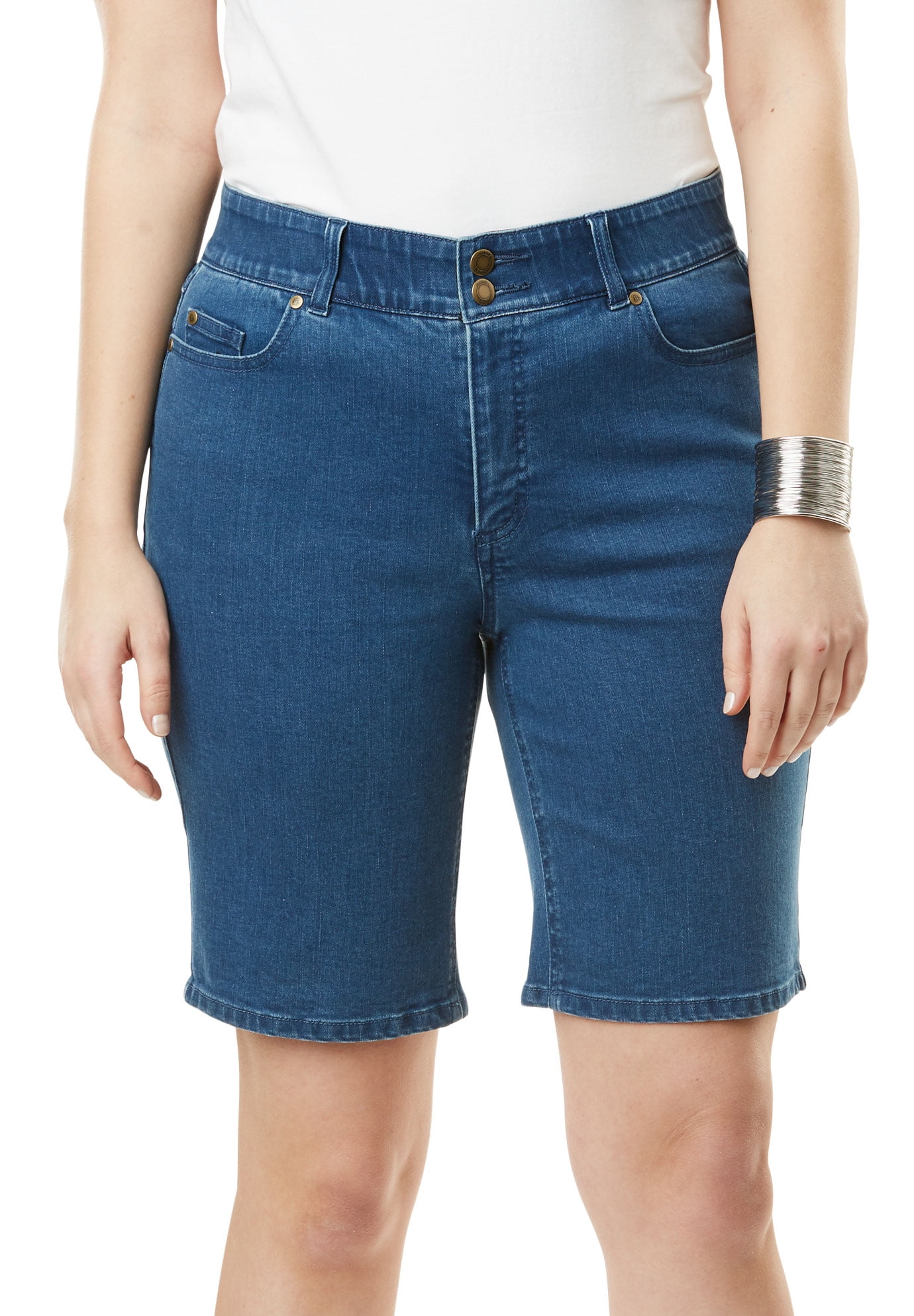 Tummy Control Denim Shorts Stretch Jean 