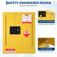 thumbnail image 4 of Fire Resistant Flammable Seguridad Gabinete Cold-Rolled Steel Auto-Closing Puerta Ajustable Estante, 4 of 8