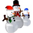 thumbnail image 3 of Inflable Navidad 3 Muñecos Nieve 2.30m Exterior Luz LED Houzer, 3 of 6