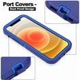 thumbnail image 4 of iPhone 11 Pro Max Case Shockproof Dust/Drop Proof 3 in 1 Full Body Rugged Heavy Duty Durable Cover Navy, 4 of 6