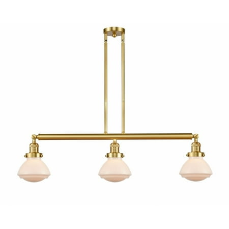

Innovations 213-SG-G321-LED Olean 3 Light Island Light part of the Franklin Restoration Collection Satin Gold
