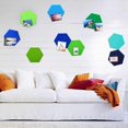 thumbnail image 5 of 10pcs Multifunction 3d Decorative Home Message Board Hexagonal Felt Wall Sticker Self-adhesive Kids, 5 of 5