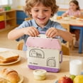 thumbnail image 4 of Amzcrzy Pla Stic Fo Od Container Children's Plastic Bento Box Lunch Box with Microwave Function Dedicated Fruit Preservation Box Food Grade Household Student Lunch Box Food Storage, 4 of 6