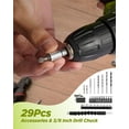 thumbnail image 5 of ZEN Drill, 21V Cordless Drill with Dual 2.0Ah Power Pack and Charger, Electric Power Drills Set, 3/8 Inch Chuck, 25+1 Torque, 2 Speed 29 Accessories Tool for DIY, Gifts, 5 of 14