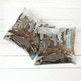 thumbnail image 6 of Ambesonne Grunge Throw Pillow Cover 2 Pack, Urban Abstract Cityscape, 16", Seafoam Brown White, 6 of 7