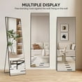 thumbnail image 3 of EDX Full Length Mirror 71"x26" Full Body Mirror Rectangle Free Standing Wall Mounted Leaning Hanging Full body Mirrors, Black, 3 of 7