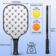thumbnail image 3 of Pickleball Paddles Set,Pioneer Flower Floral Print Pattern Fiberglass Surface Pickleball Racket Set with 2 Indoor Outdoor Pickleball Balls and Pickleball Bag,Pickle-ball Equipment, 3 of 6