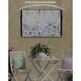 thumbnail image 6 of Outdoor TV Cover 70 to 75 Inch Weatherproof, Blue Floral Hydrangeas Waterproof TV Screen Protector for Outside Decor with Zipper and Pocket 68"L x 42"H , Rustic Green Leaves White, 6 of 7