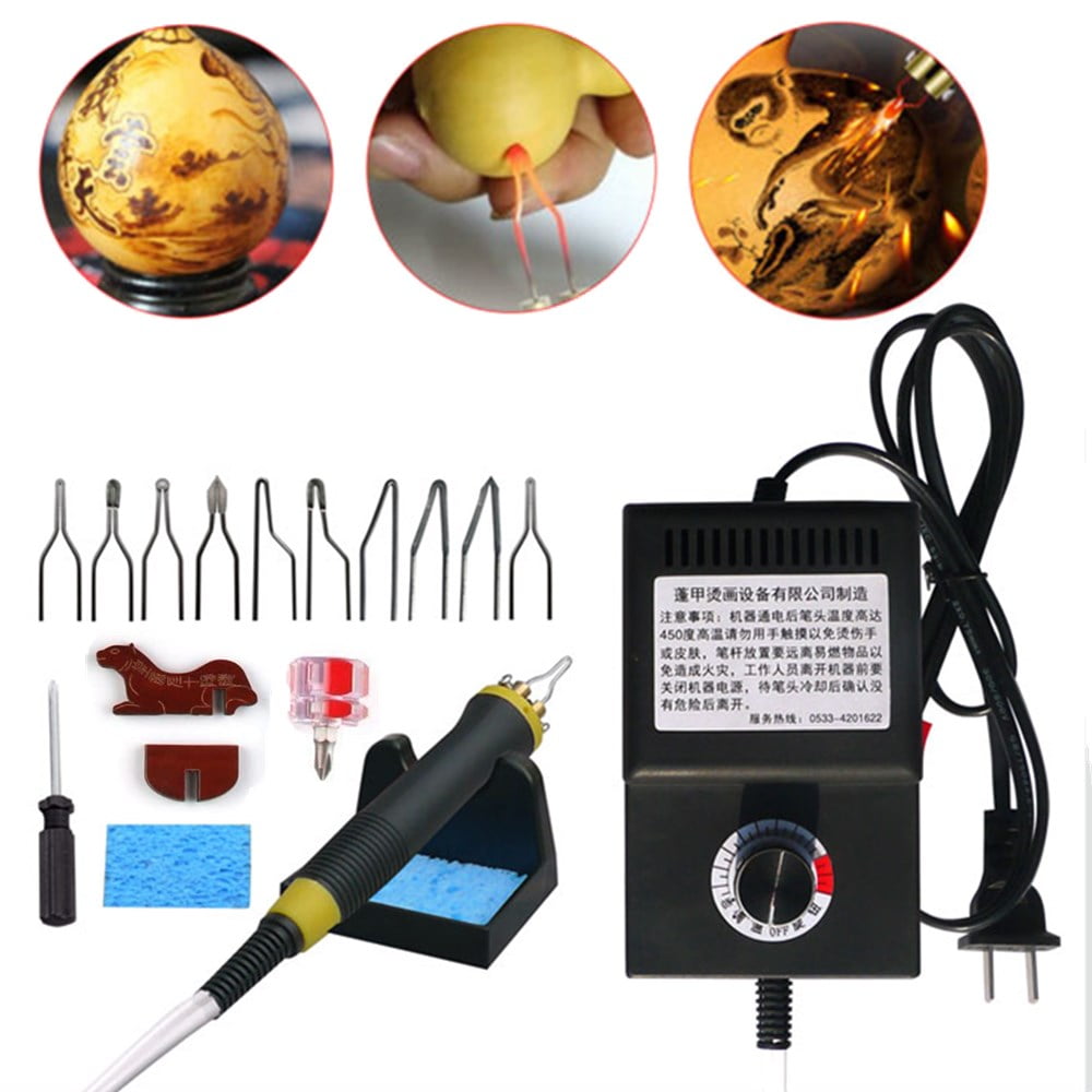 TOPCHANCES 110V 25W Wood Burning Pen Tool Craft Pyrography Machine