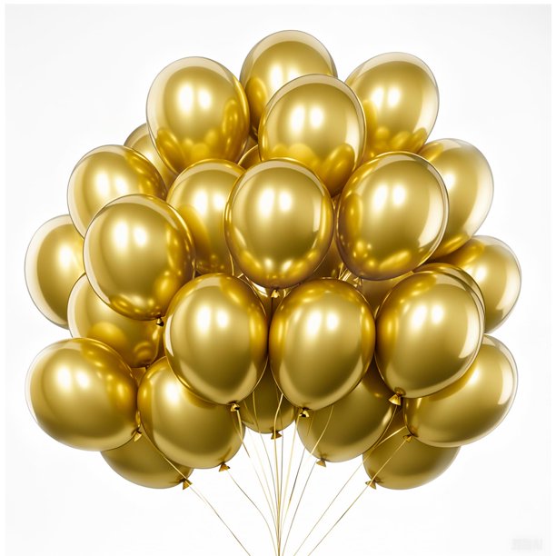 Globos DRWKAY, dorado metalizado, 30 cm, paquete de 100 unidades, látex y helio