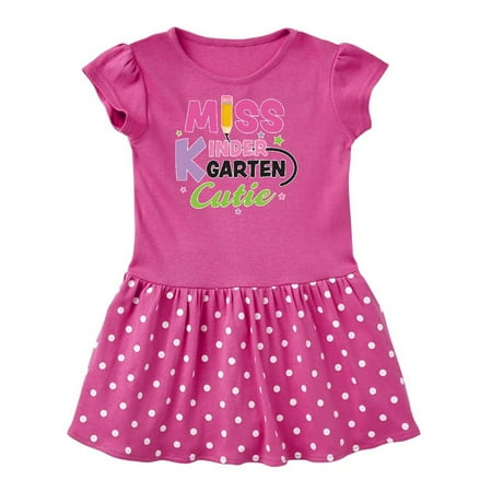 

Inktastic Miss Kindergarten Cutie with Pencil and Stars Gift Toddler Girl Dress