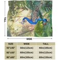 thumbnail image 3 of Peacock Throw Blanket Peacock Forest Plant Luxury Cozy Plush Soft Blanket for Bed, Couch, Sofa, Dorm, Home Decor Queen Size 60"X50", 3 of 6