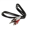 thumbnail image 1 of 3.5mm Jack Mini Plug to 2 RCA Male Stereo Phono Audio Speaker Adapter Cable, 1 of 7