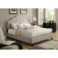 thumbnail image 2 of Home Meridian International All-N-1 Fully Upholstered Nailhead Saddle Queen Bed, Taupe, 2 of 4