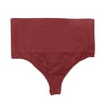 thumbnail image 4 of GEWSEY Thong Shapewear Tummy Control for Women High Waisted Stay-Put Body Shaper Girdle Compression Shapewear Thong (Red, S), 4 of 4