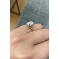 thumbnail image 2 of Kirby - Two Tone Moissanite Elongated Cushion Cut Lab-Diamond Engagement Ring with Thin Band and Hidden Halo, 2 of 10