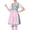 Pink, variant on women summer dress 2026 Women's Oktoberfest Dirndl Twofer Midi Dress Lace Up Gingham Corset Waist Bow Flutter Sleeve Halloween Themed Party Dress S-XXL