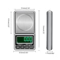 thumbnail image 3 of Báscula Digital de Cocina de Alta Precisión USB Recargable | Báscula Mini de Bolsillo para Alimentos y Joyas 1kg/0.01g | Pantalla LCD | Acero Inoxidable | Doble Alimentación | Función Tara, 3 of 9