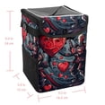thumbnail image 5 of Hearts Battle Leak-Proof Foldable Car Garbage Can with Lid and Hanging Storage Bag - Mini Trash Can for Car Trash Can, 5 of 6