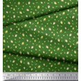 thumbnail image 2 of Soimoi Green Rayon Fabric Oaknut & Oak Leaves Print Fabric by The Yard 56 Inch Wide, 2 of 5