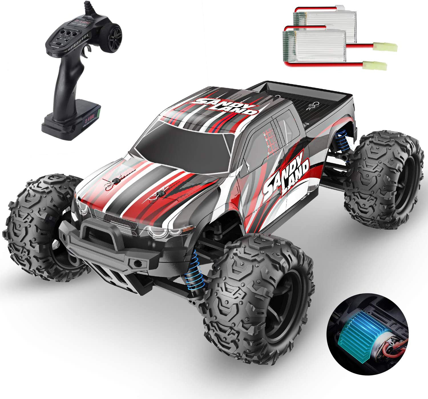 Linxtech 16889A 1//16 RC Auto 45 km h Brushless Motor 4WD RC Rennwagen Big S7W9