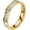 Yellow Gold, variant on 4mm 14k Gold Plated Cubic Zirconia Simulated Diamond Princess Cut Channel Set Stackable Eternity Non Tarnish Comfort Band Ring for Women
