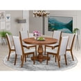 thumbnail image 7 of Luxe by East West Furniture 7-Piece Mid Century Modern Dining Table Set A Modern Table, 6 Grey Fabric Chairs, 7 of 7