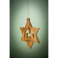 thumbnail image 4 of Earthwood 166712 3 in. Olive Wood Star or David Solid with Nativity Ornament, 4 of 4