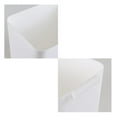 thumbnail image 3 of 3 Pack Trash Cans - 4.5 Gallon Rectangular Wastebaskets for Kitchen, Bathroom, Office - Slim Plastic Garbage Cans with Handles - White, 3 of 7
