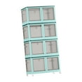 thumbnail image 1 of Portable Wardrobe Foldable Free Standing Clothes Storage Box Closet Wardrobe for blue, 1 of 6