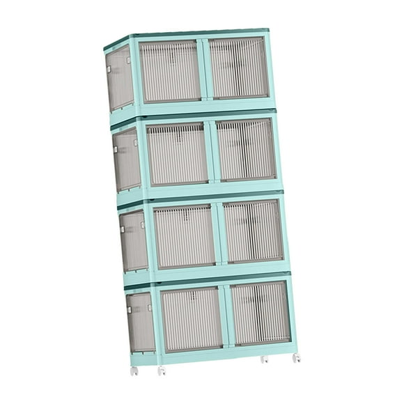 Boîte de Rangement Portable pour Garde-Robe, Organisateur de Rangement pour Vêtements, Garde-Robe Garde-Robe Bleu