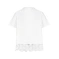 thumbnail image 3 of KkSLirnhs 13 Years Summer Tops Girl Graphic Girls Shirt CrewNeck Layered Print Short Sleeve Cute Kids Blouse Lace Tee Tops Tunic Blouse for Teen Girls White, 3 of 4