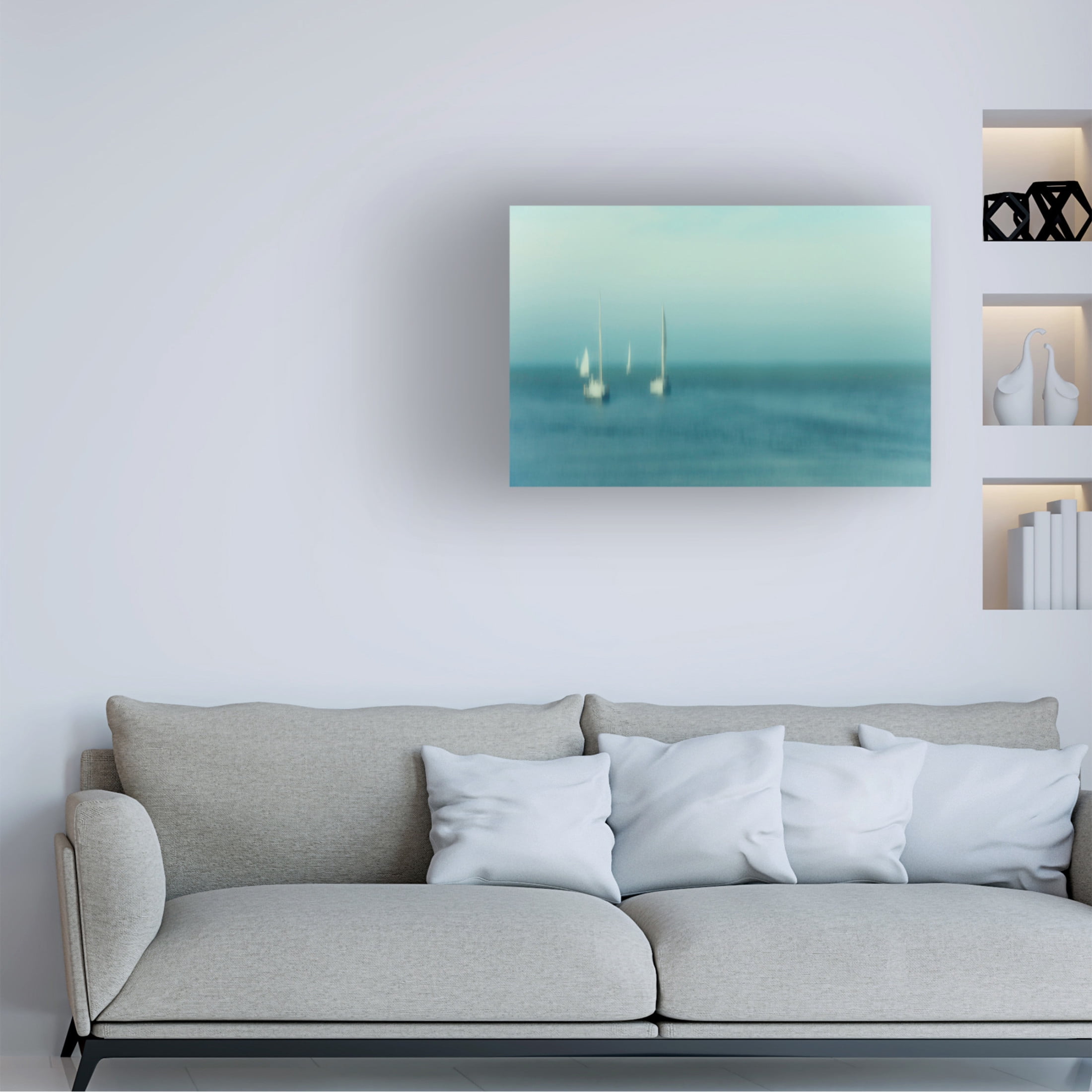 Canvas Wall Art - Jef Flour 'The Calm' Wall Art for Living Room, Bedroom, or Office D?cor by Trademark Fine Art - 24 x 16 Inches