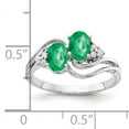 thumbnail image 2 of Primal Gold 14 Karat White Gold 6x4mm Oval Emerald and Diamond Ring, 2 of 4