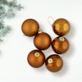 thumbnail image 3 of Northlight 6pc Shiny and Matte Glass Ball Christmas Ornament Set 3.25" - Copper, 3 of 9