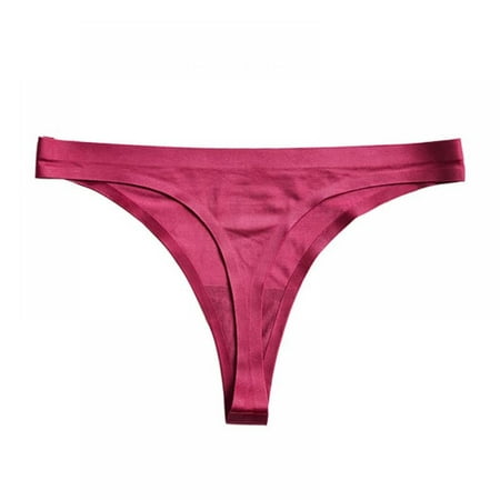 Wuffmeow Women Ice Silk Thong Panties Hot Briefs Seamless Thongs Underwear Panties For Ladies Panty G String Tangas Majtki Damskie