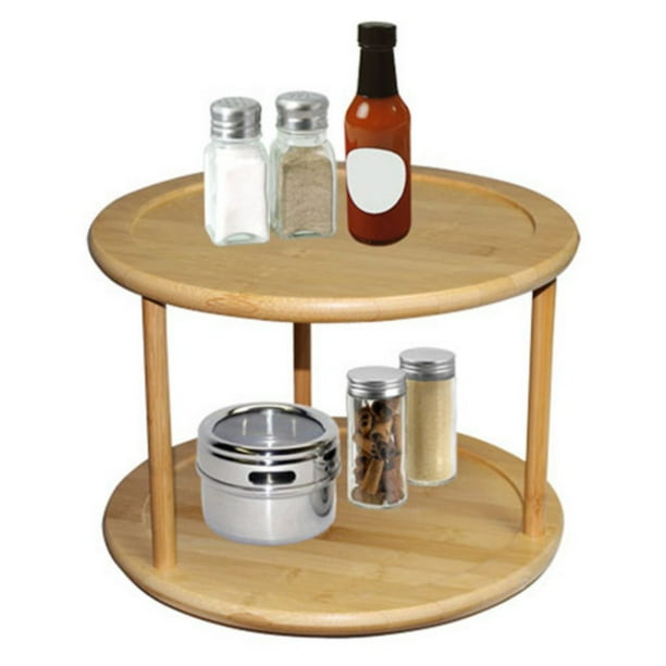 Home Basics 2Tier Bamboo Lazy Susan