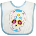 thumbnail image 3 of Inktastic Sugar Skull Blue Boys or Girls Baby Bib, 3 of 4