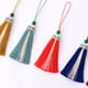 thumbnail image 5 of Injueey LLavero de borla colgante resistente al agua, llavero bonito y encantador, anillo de llaves, accesorios de coche para mujer, bolso, Artesanía Verde oscuro, 5 of 6