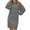 Dark Gray, variant on Women's Solid Color Knit Sweater Dress with Pockets Round Neck Long Sleeve Casual Soft Tunic Midi Outfit for Fall Winter Wear