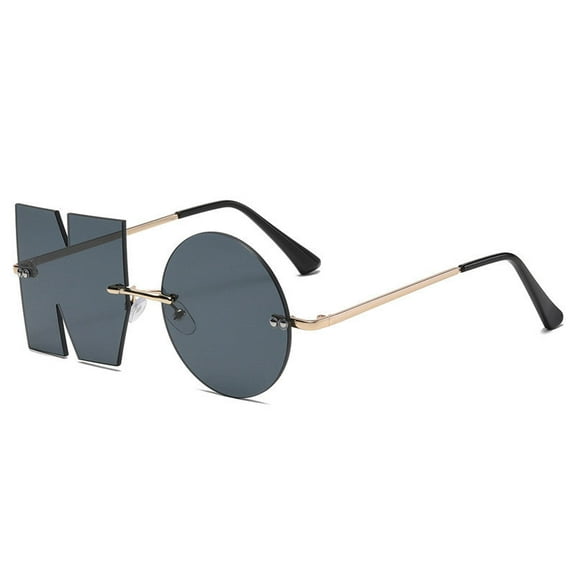 Playful No Design Rimless Sunglasses with UV400 Protection