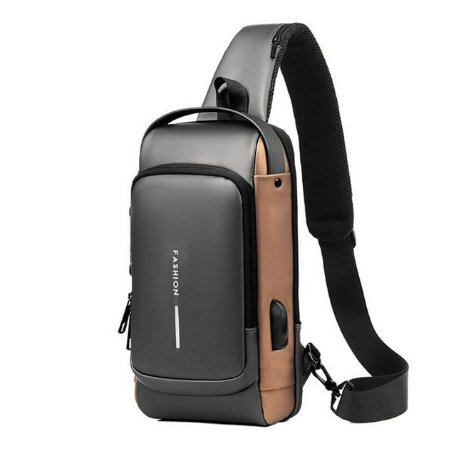 Mochila Con Bandolera Con Contraseña, Bolsa de Pecho Antirrobo Multifuncional para ciclismo con gran capacidad de almacenamiento para hombres y motocletas