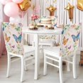 thumbnail image 4 of Decorative Chair Back Cover One Size x6 Chair Cover Dining Chair Slipcovers Chair Back Decoration Festival Chair Decoration Pretty Pale Pink Butterfly, 4 of 6
