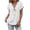 White, variant on Lmueinov Tie Front Blouse for Women V-Neck Short Sleeve Relaxed Fit Casual Summer Shirt Soft Stretch Breathable Top
