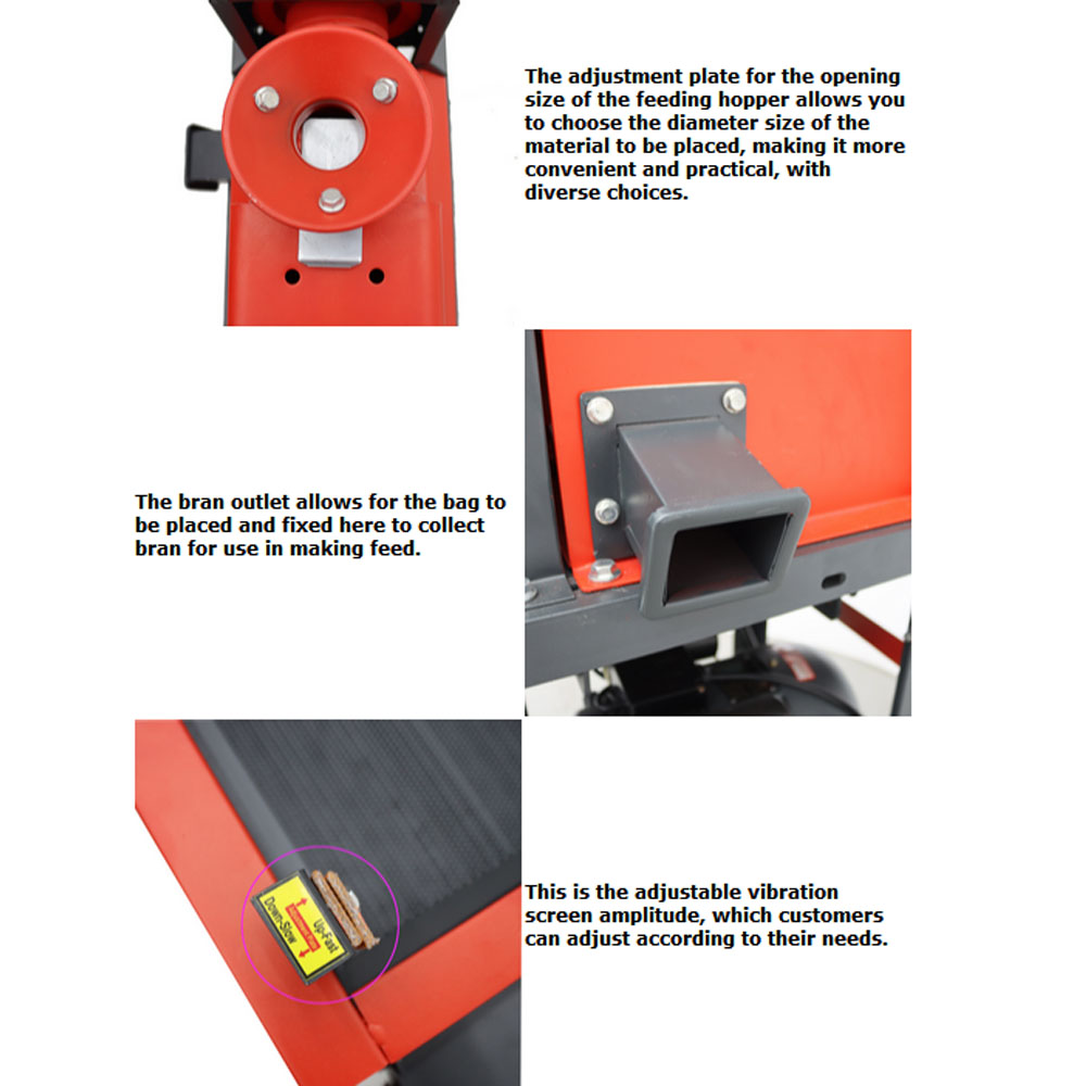 Efficient Rice Milling Machine with Dual Vibrating Screens Grain Peeling Machine 130-170kg/h 220V