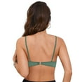 thumbnail image 5 of Linfrsh Women Underwire Bikini Top Only Push Up Swim Top Bra Swimsuit Tops Halter Bathing Suit Top Light Green,M, 5 of 8