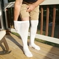 thumbnail image 4 of 4 Pairs of Diabetic Over the Knee Cotton Socks (White, Sock Size 10-13, Fits US Men's Shoe Size 10-11.5), 4 of 6