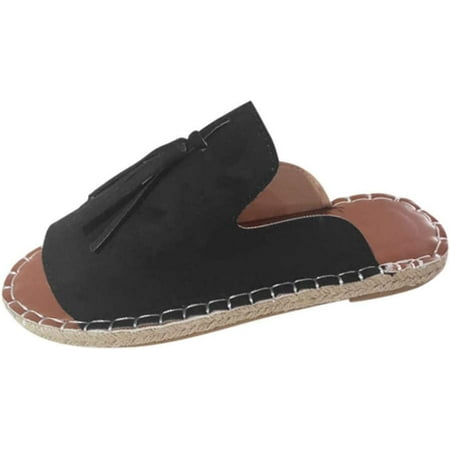 

Sandals for Women Casual Summer Elegant Shoes Sandals Fashion Slippers Casual Peep Flat Ladies Toe Fringe Women s Women s Sandals (Yellow 10.5)