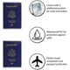 thumbnail image 2 of Funda transparente para pasaporte, protector de plástico para pasaporte, protector de tarjeta de identificación de vinilo, estuche protector para viaje, paquete de 6, 2 of 5